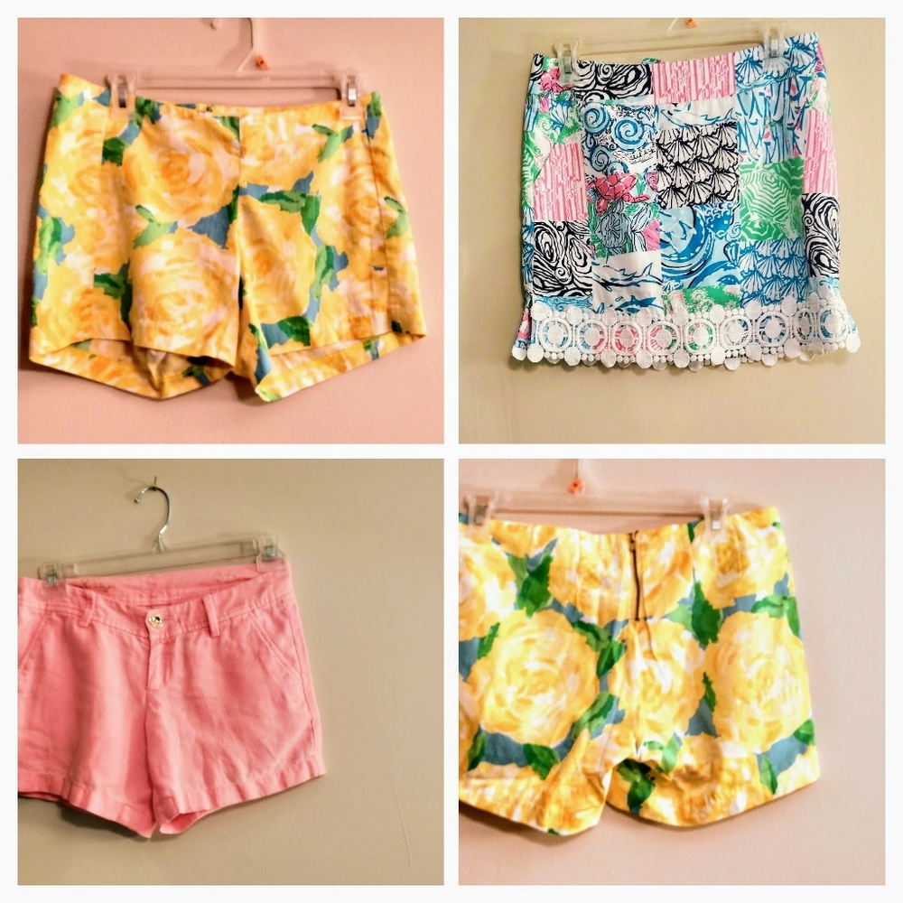 3 Lily Pulitzer lot. 2 Shorts and 1skirt